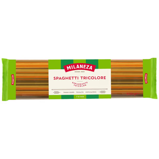Massa milaneza esparguete tricolor 500g