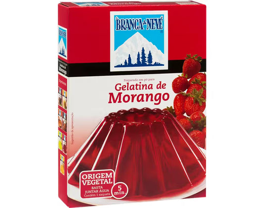 Gelatina Morango 100% Vegetal Branca de Neve 85g