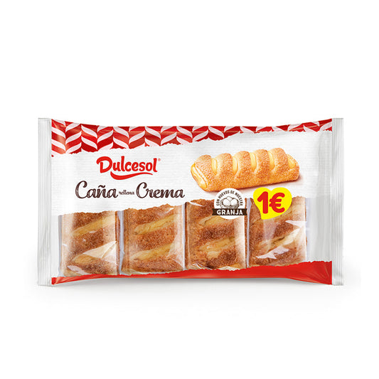 Canas de Creme sabor Baunilha Dulcesol 3x