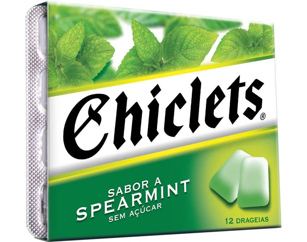Chicletes Spearmint s/açucar 12x