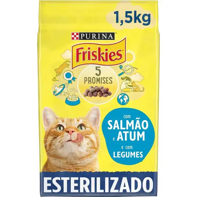 Comida Gato Salmão e Atum Friskies 1,5Kg