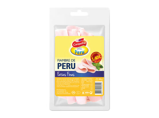 Fiambre de Peru Fatiado campofrio 90g