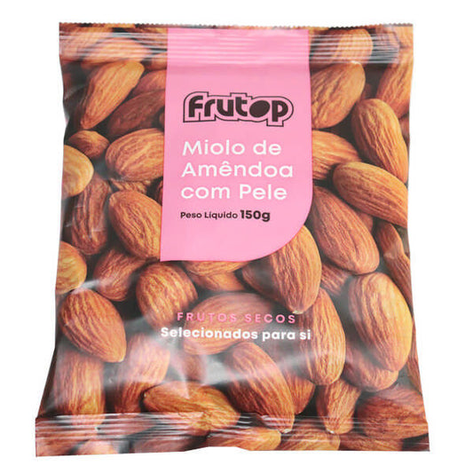 Miolo de amêndoa com pele Frutop 150g