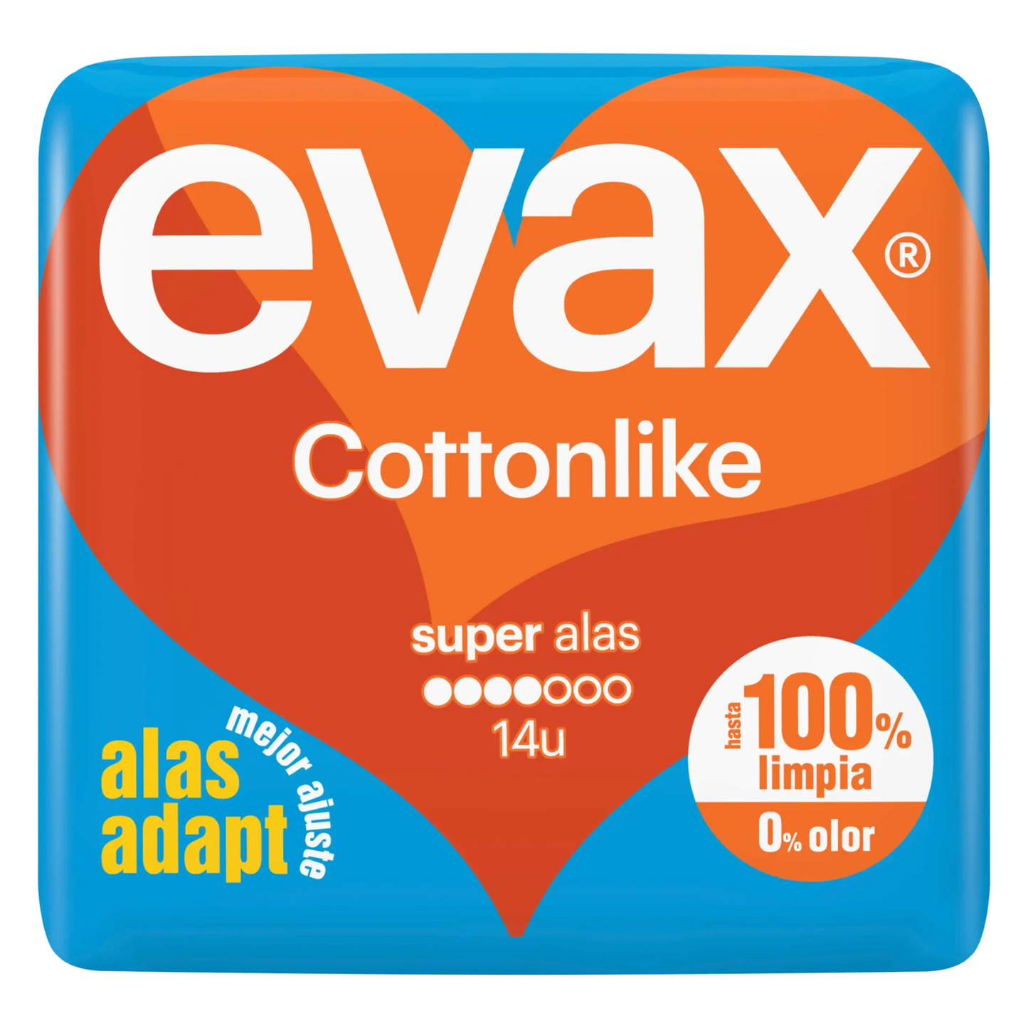 Pensos higienicos Cottonlike Super Alas Evax 14x