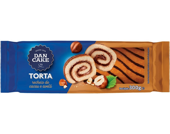 Torta recheio de cacau e avelã DanCake