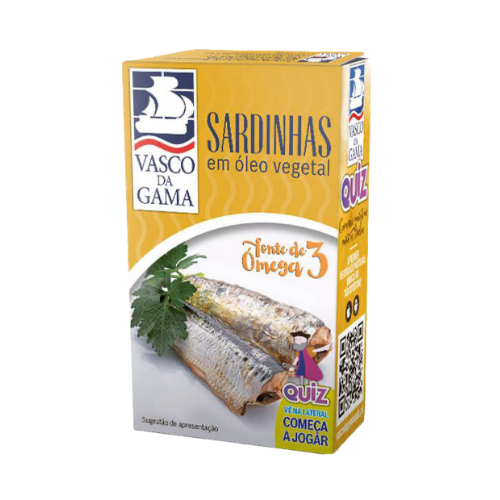 Sardinha vasco da gama oleo vegetal 120g
