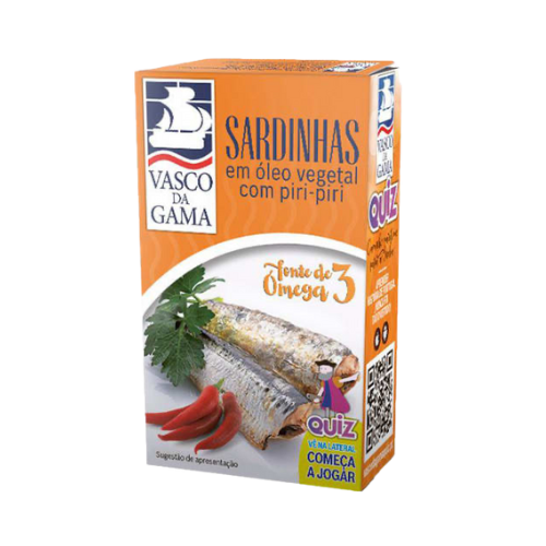Sardinha vasco da gama em oleo com piri piri 120g