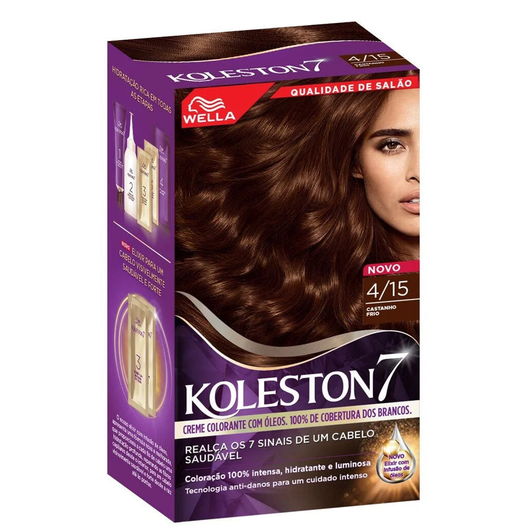 Tinta cabelo 4/15 Castanho Frio koleston wella