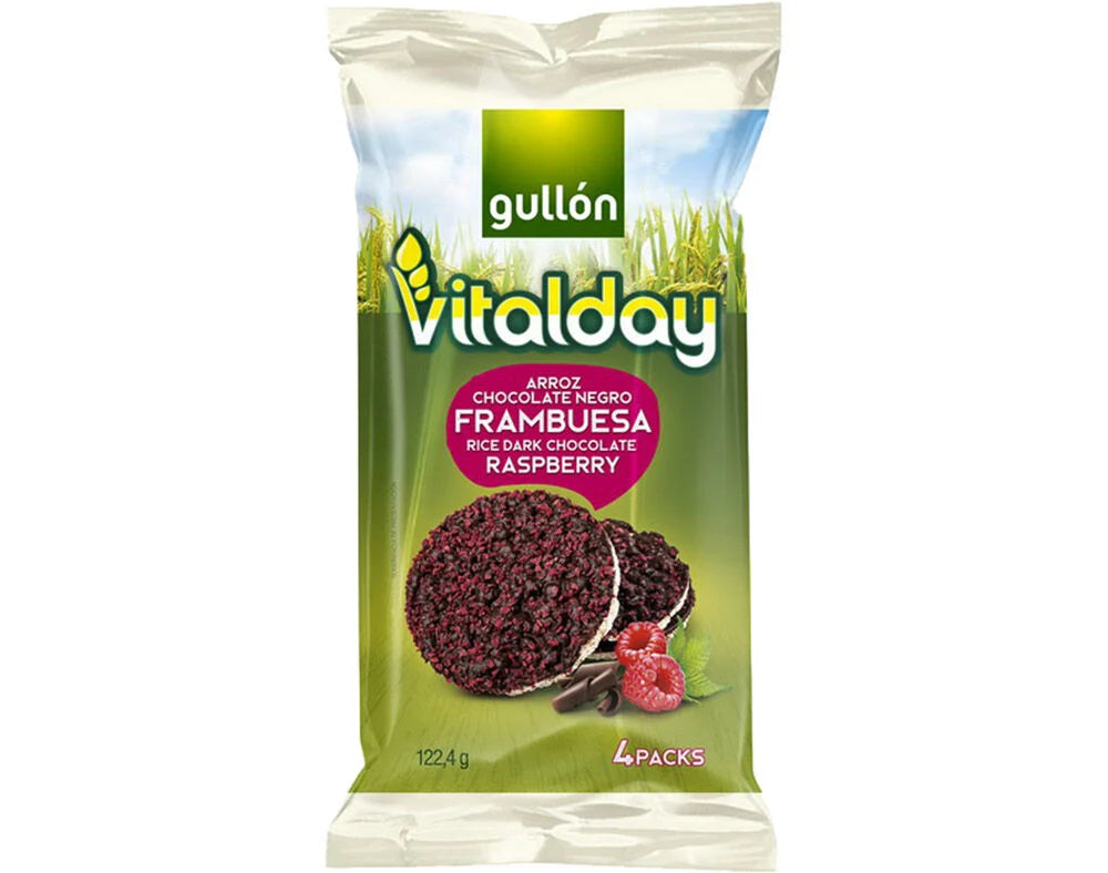 Tortilhas vitalday Framboesa e chocalate preto