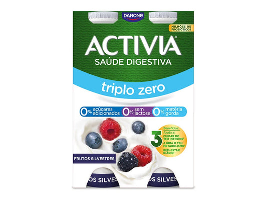 Iogurte Activia triplo 0 Frutos silvestres 4x