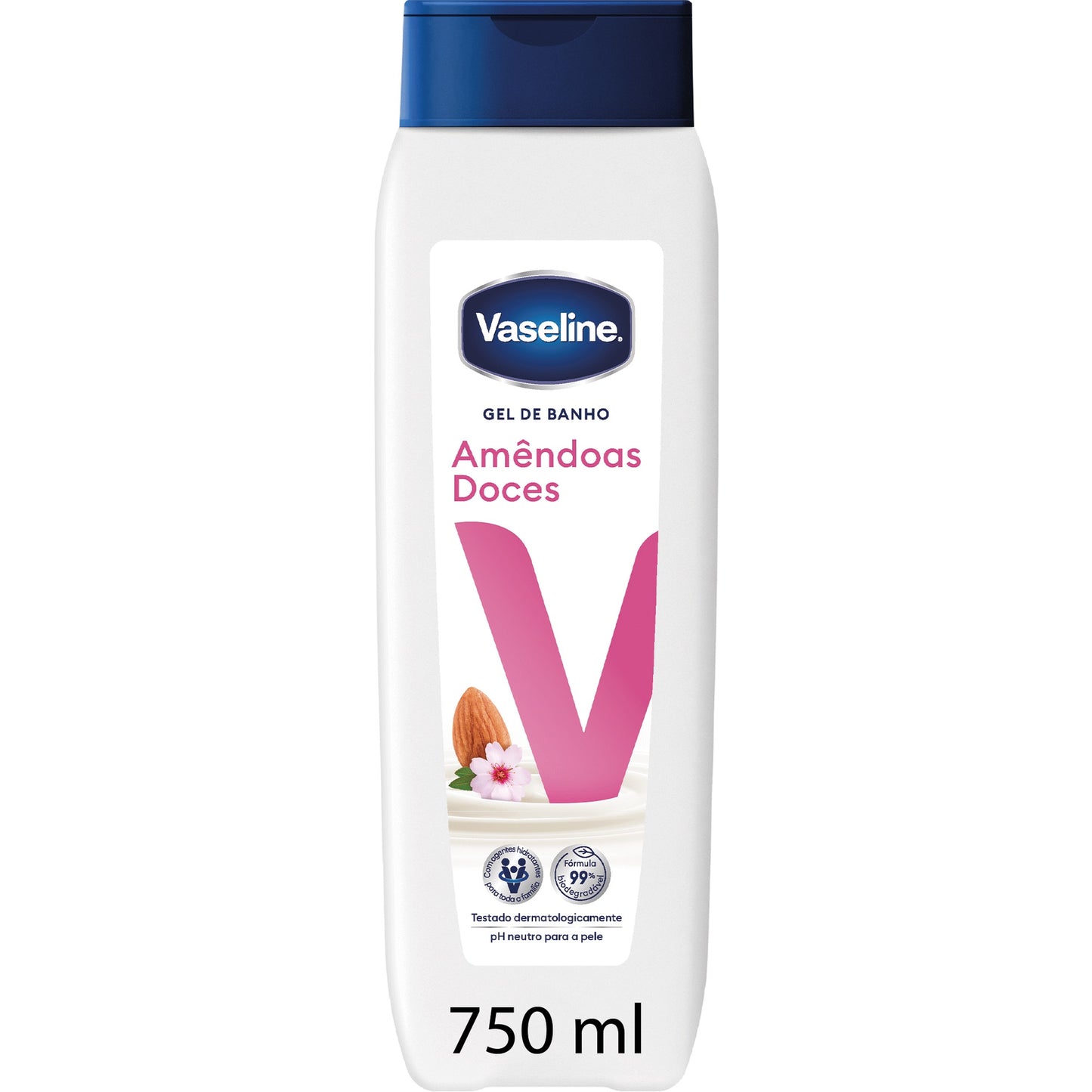 Gel de Banho Amendoas Doces Vaseline 750ml