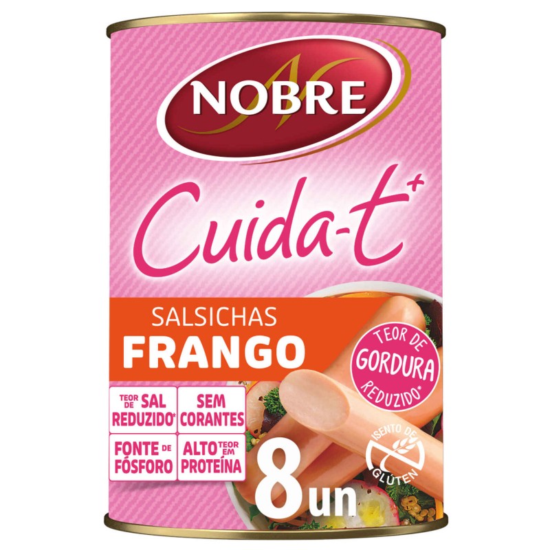 Salsichas 8x nobre frango 350g