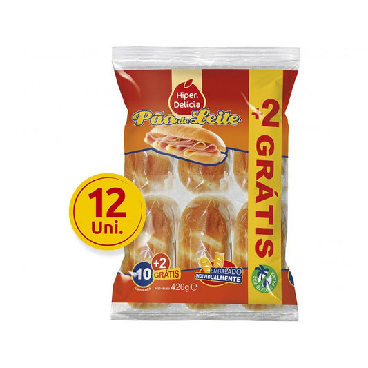 Pão de leite hiper delicia x10+2