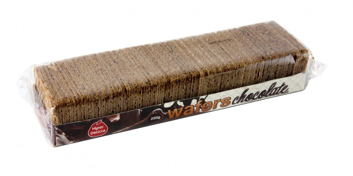 Bolachas Wafers chocolate hiper delicia 220g