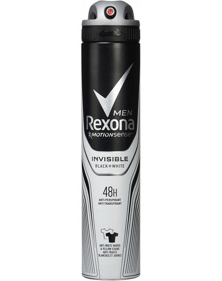 Desodorizante rexona spray inv. Black + white 48h 200ml