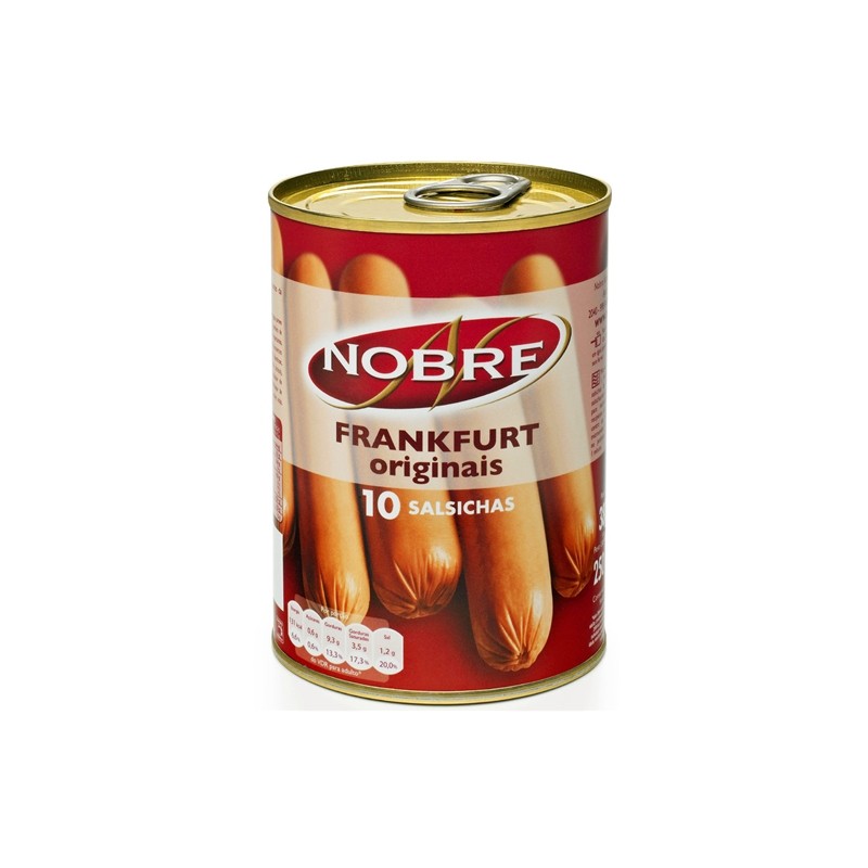 Salsichas nobre 10 uni. 380g