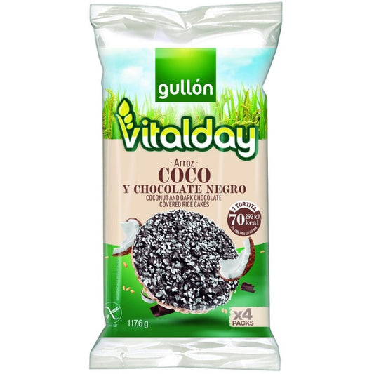 Bolacha de Arroz Coco 4x2 Vitalday Gullon 117g
